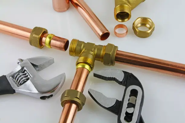 connect brass to copper pipes