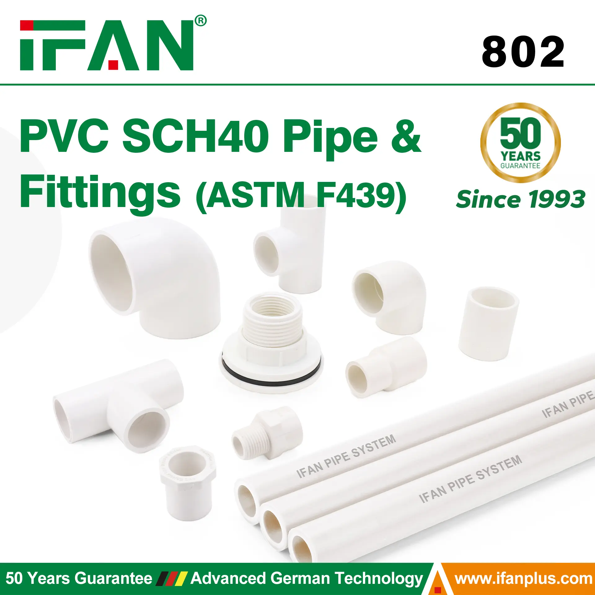PVC SCH40 Pipe And Fittings ASTM F439