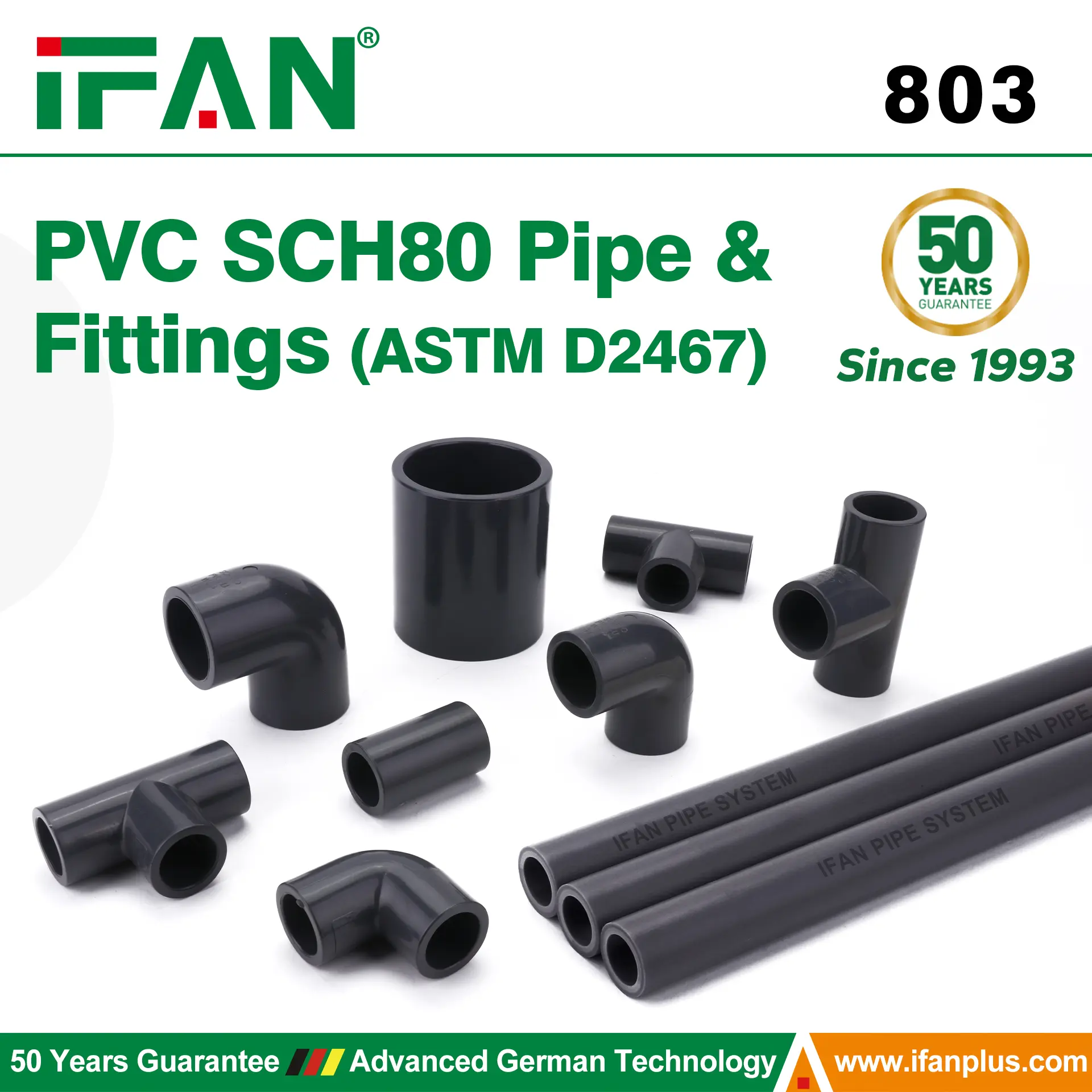 PVC SCH80 Pipe And Fittings ASTM D2467