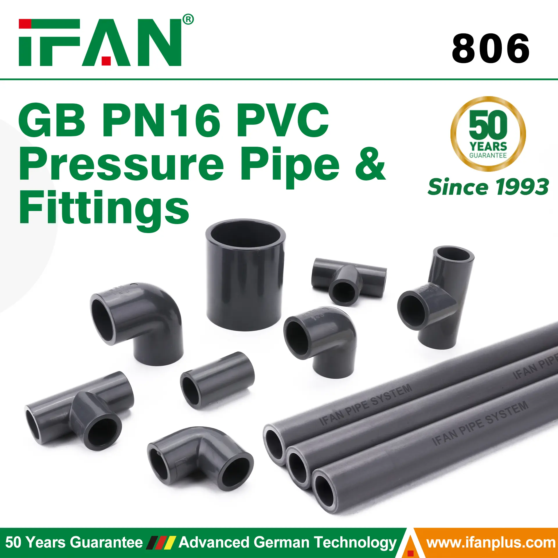 GB PN16 PVC Pressure Pipe And Fittings