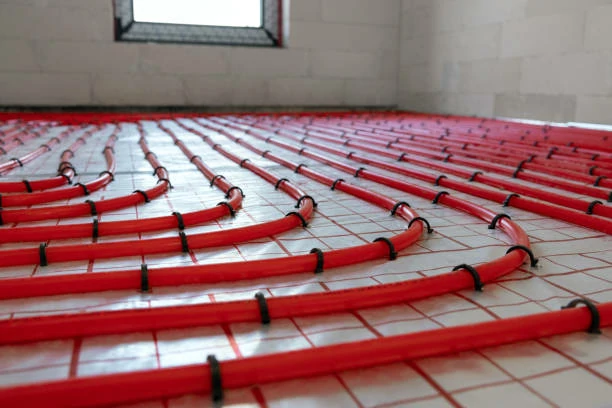 PEX Floor Heating Pipes in Residential Heating