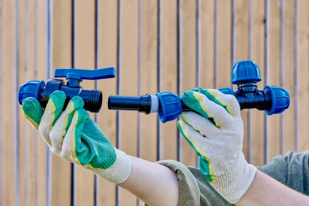 accesorios de HDPE azules