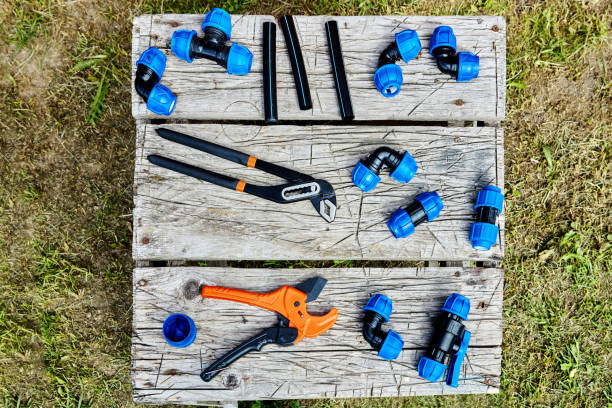 accesorios de HDPE azules